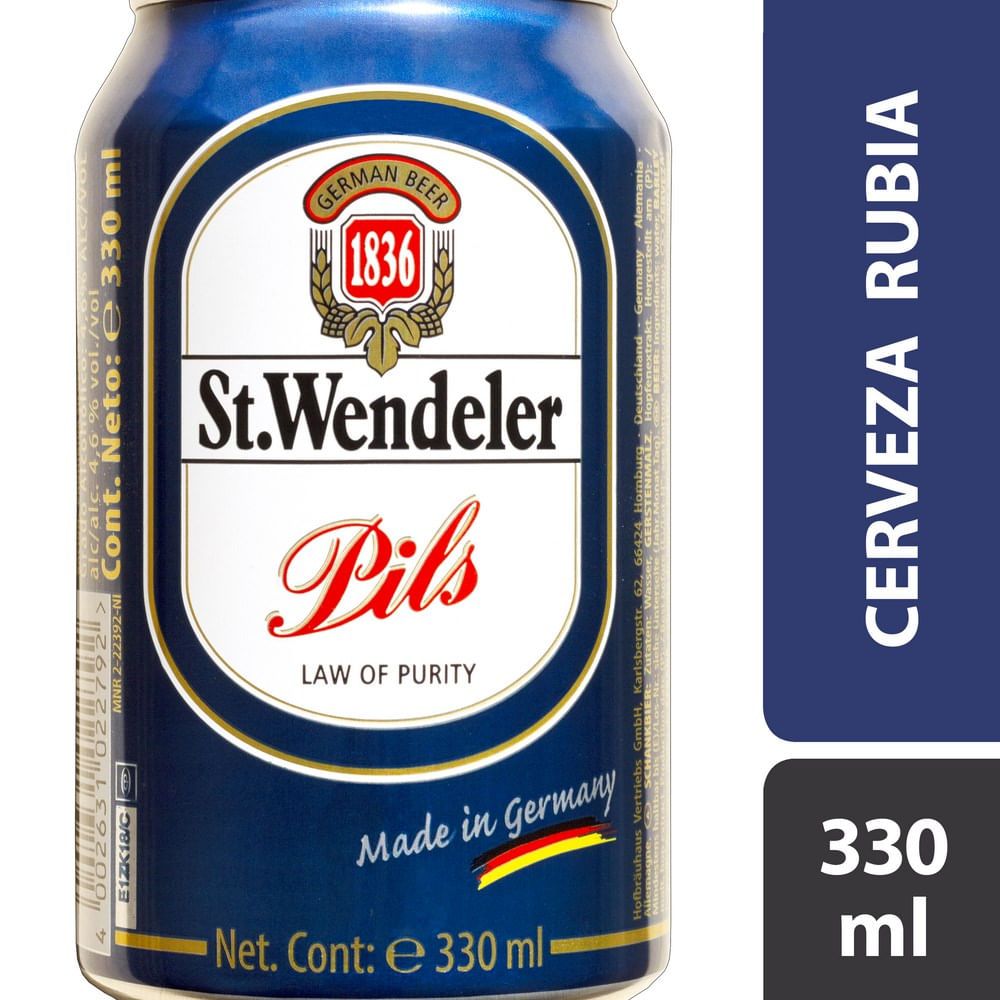 reflejar Persona Corredor Cerveza Alemana St. Wendeler 330 ml.