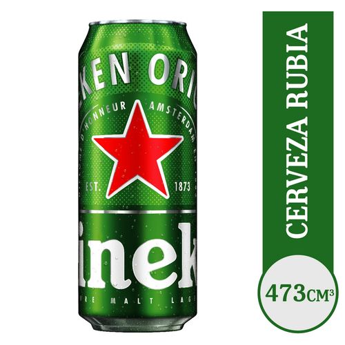 Cerveza Heineken Lata 473 ml.