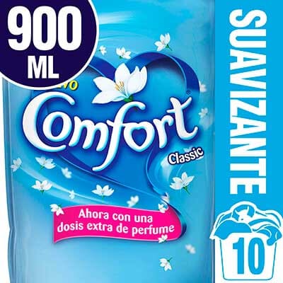 Suavizante para ropa COMFORT Clásico 900 Ml.