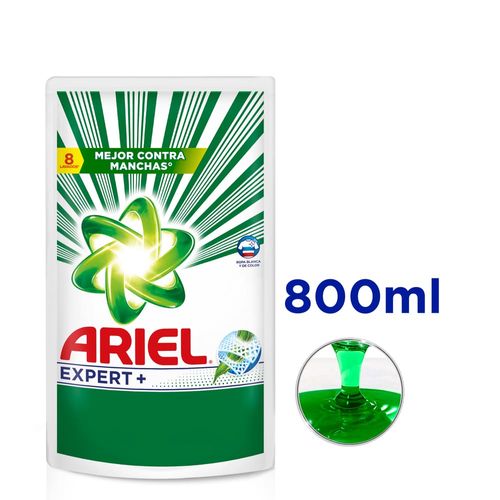 Jabón Líquido Ariel Expert+ Pouch 800 Ml.