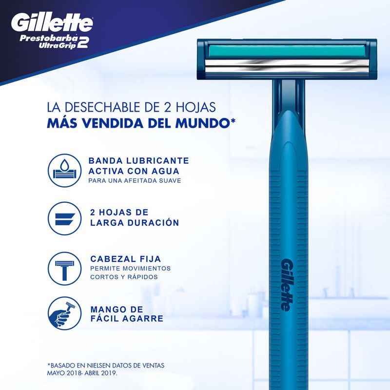 Gillette-Prestobarba-Ultragrip2-Maquina-de-Afeitar-Desechable-con-Cabezal-Fijo-5-Un_4