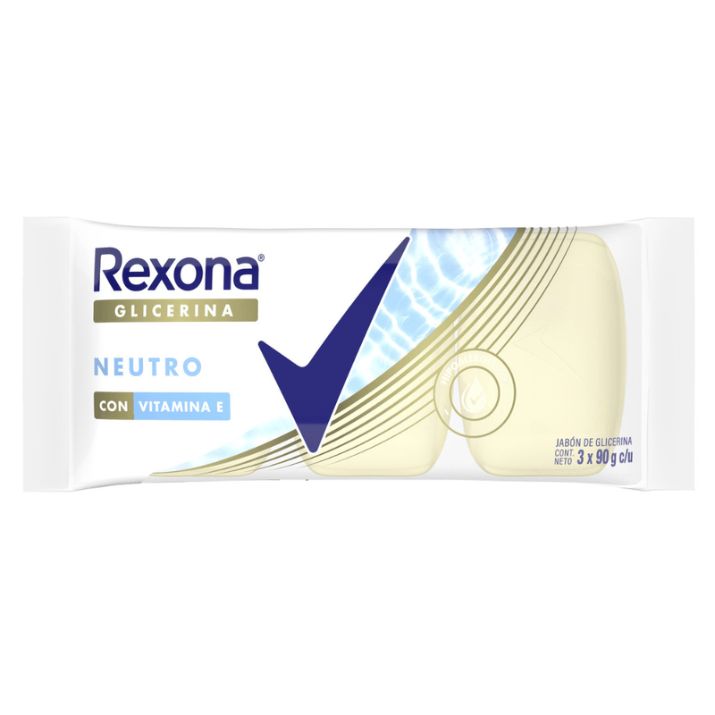 Jabon De Glicerina En Barra Rexona Neutro 3x90gr2 6634