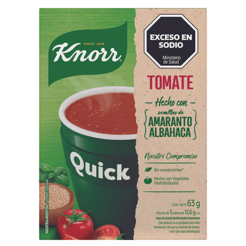 Sopa Knorr Quick Tomate Amaranto x 5 Sobres