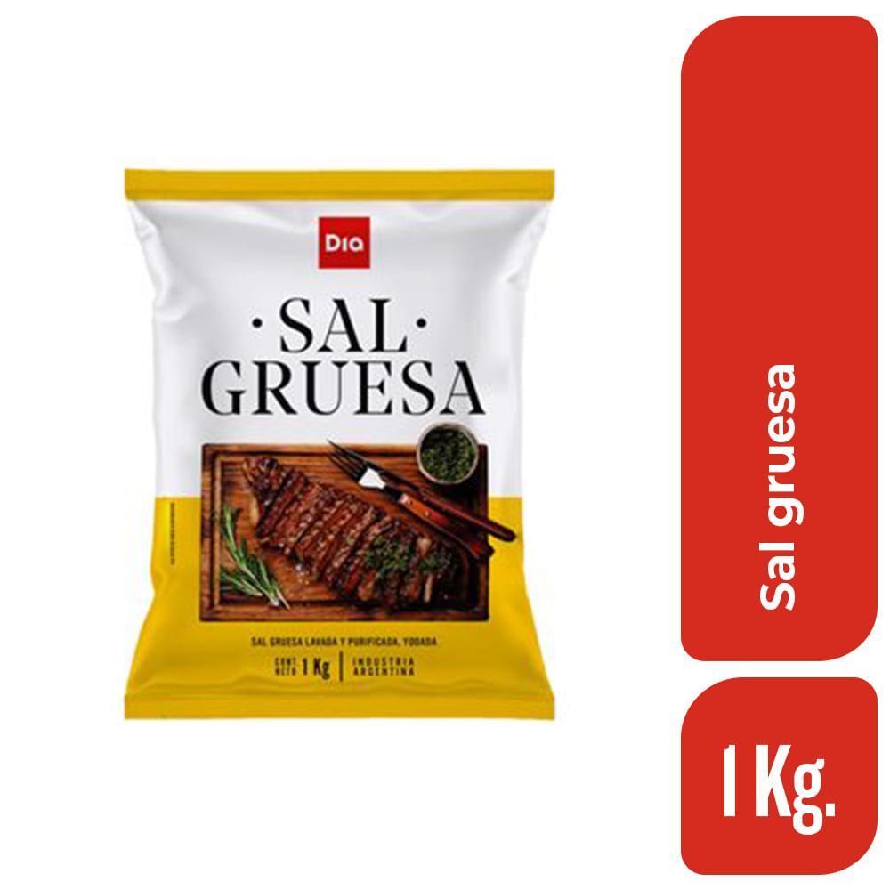 Sal marina gruesa Dia bolsa 1 Kg - Supermercados DIA