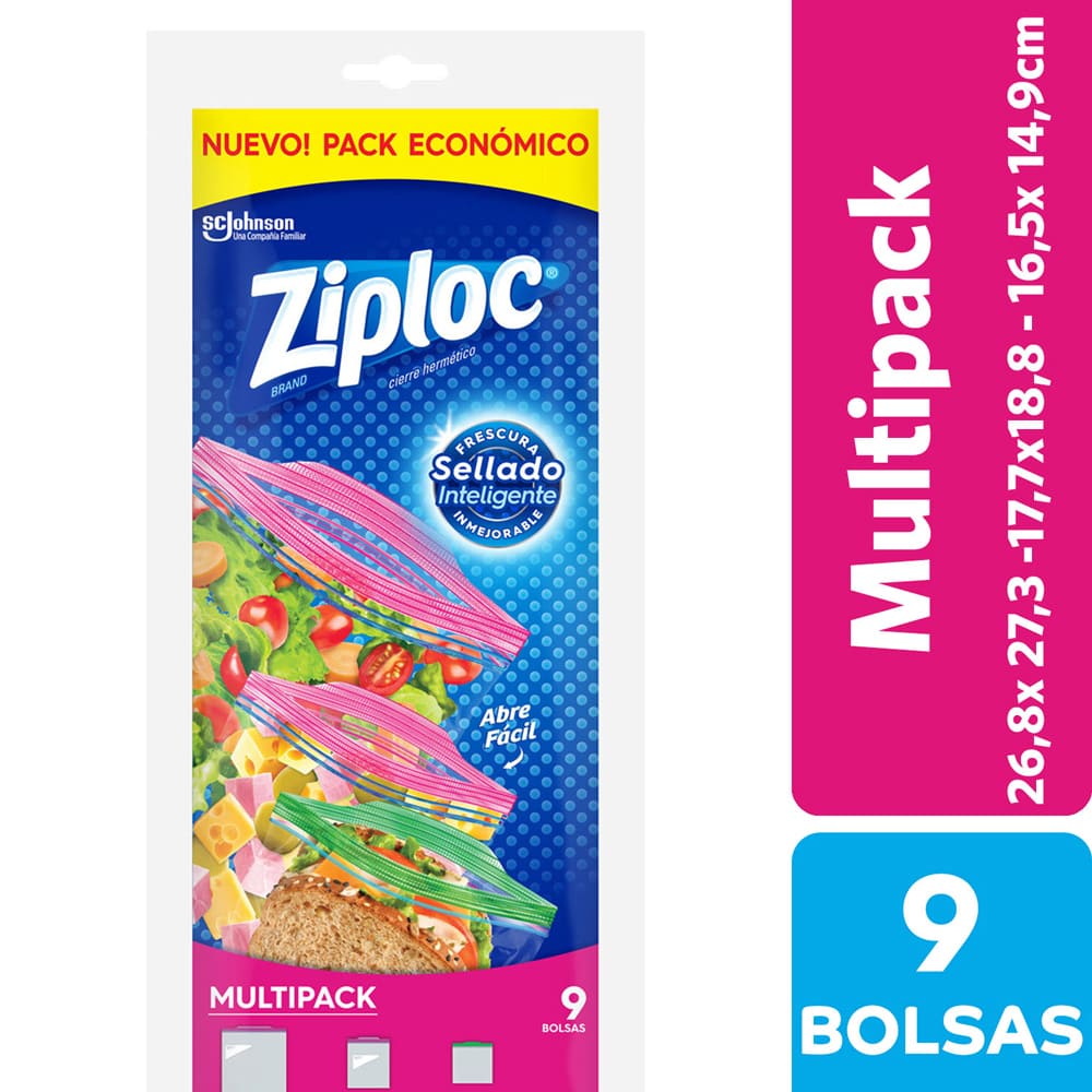 Bolsas Herméticas Ziploc Multipack 9 Un.