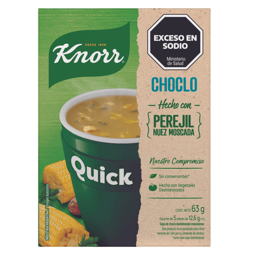 Sopa Knorr Quick Choclo y Perejil x 5 Sobres