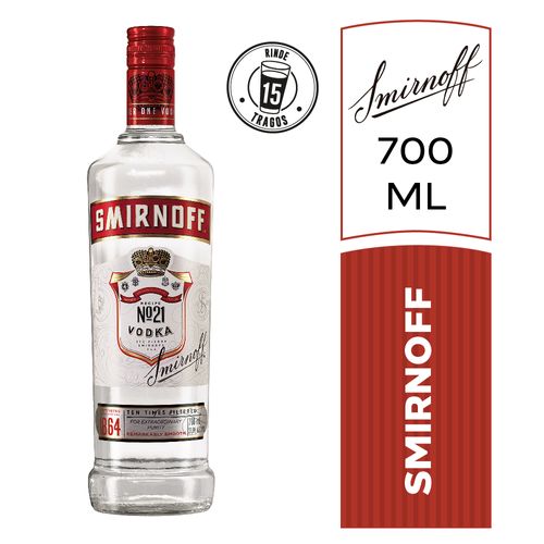 Vodka Smirnoff Rojo 700 ml.