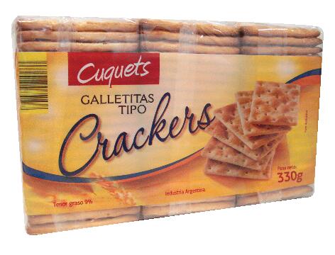 Galletitas Crackers Clásicas Cuquets 330 Gr.