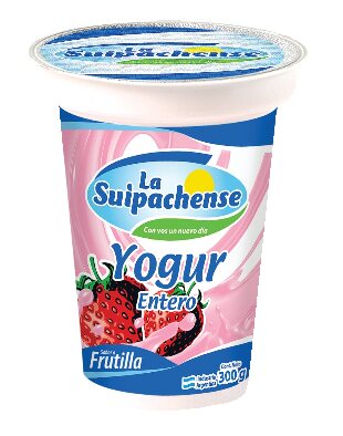 Yogur Entero Batido La Suipachense Frutilla 300 Gr.