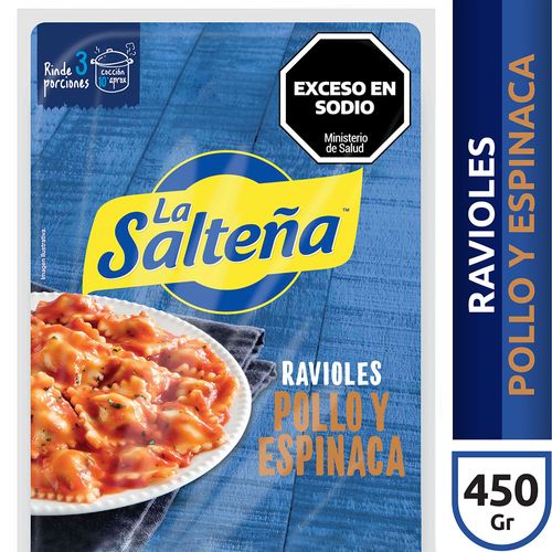 Ravioles Pollo y Espinaca La Salteña 450 Grs.