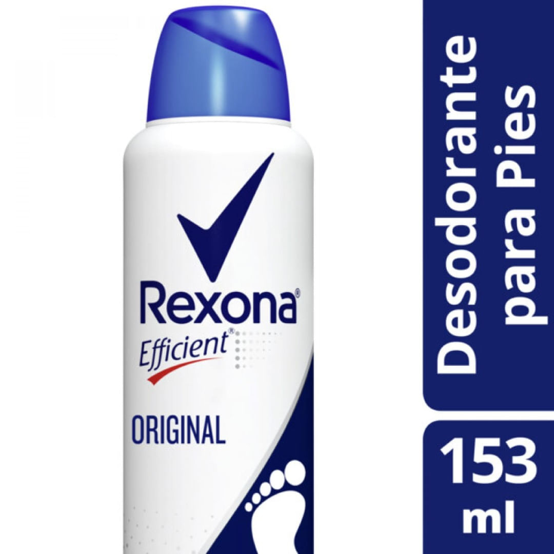 Desodorante para pies Rexona Efficient Original en Aerosol 153 Ml.