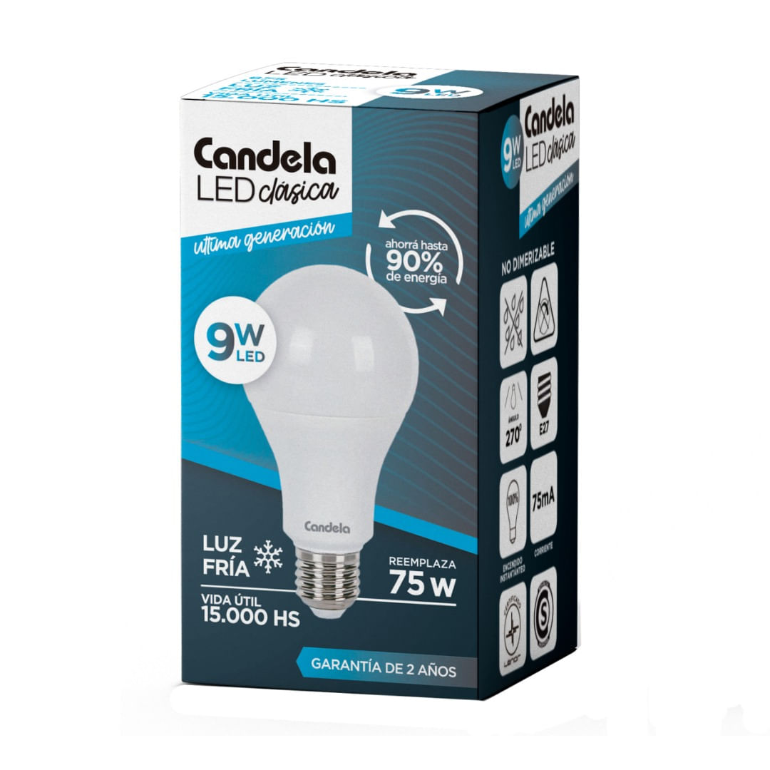 FOCO LED CANDELA 9W