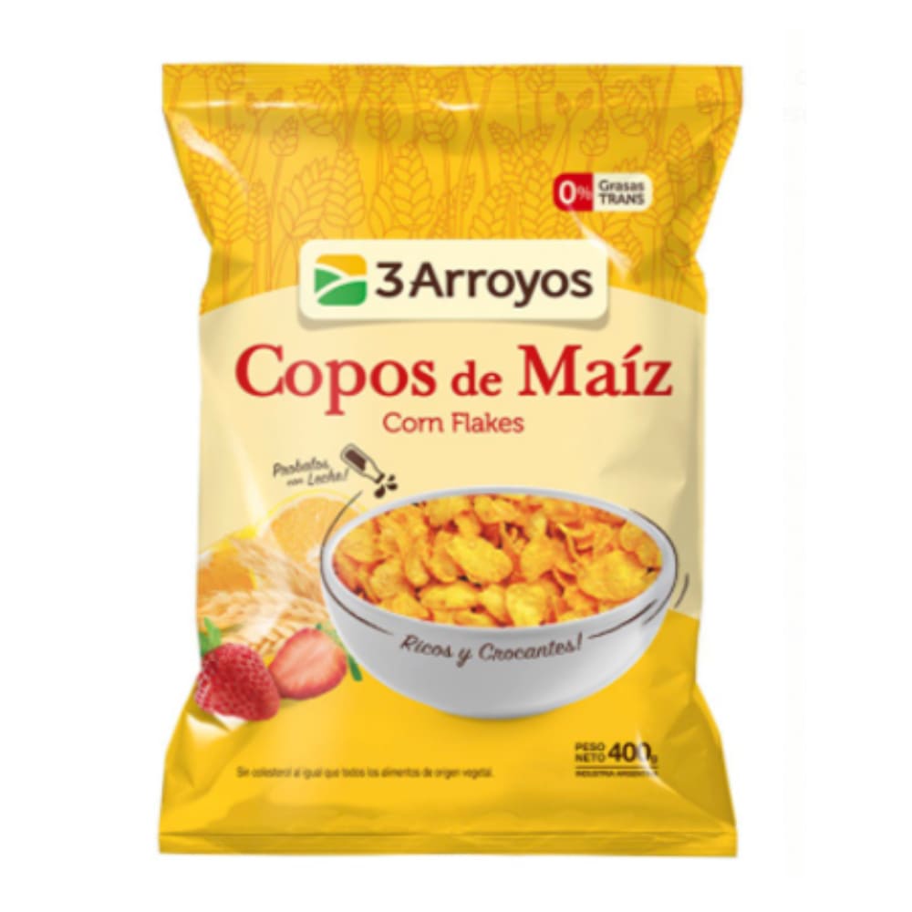 Cereal Copos de Maiz Sin Azucar 3 Arroyos 400g – Punto de Venta