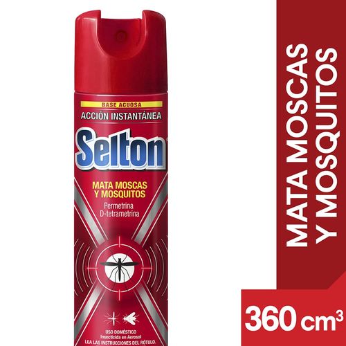 Insecticida Selton Mata Moscas y Mosquitos 360 Ml.