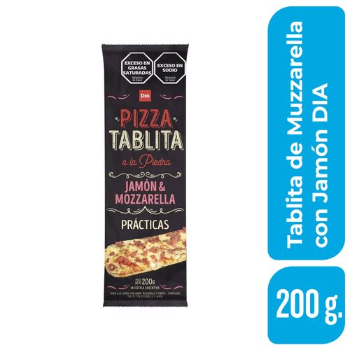 Pizza de Muzzarella DIA Con Jamón Tablita 200 Gr.