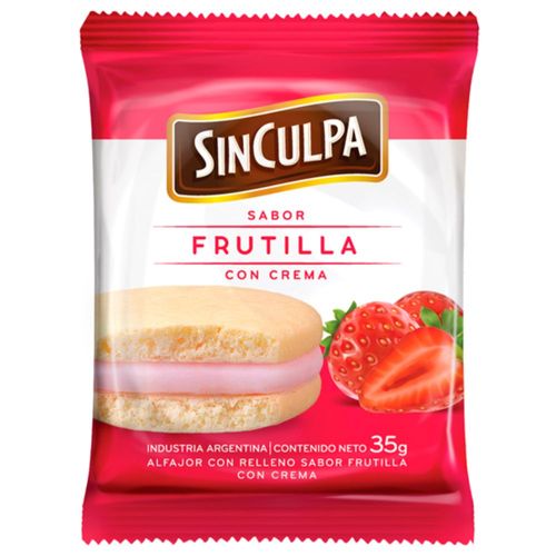 Alfajor Frutilla Sinculpa 35 Gr.