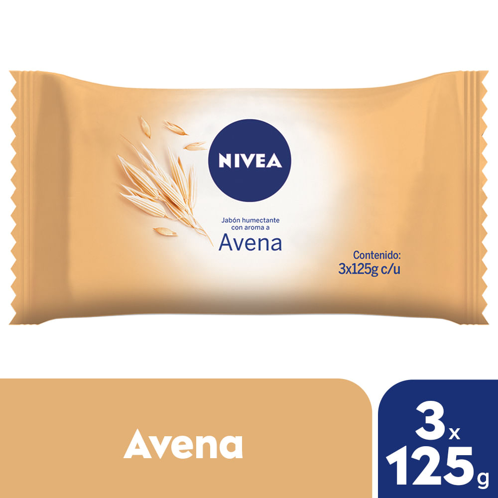 Jabon Humectante Avena Para Todo Tipo De Piel Nivea 3 X 125 G1v638346413080000000 8011