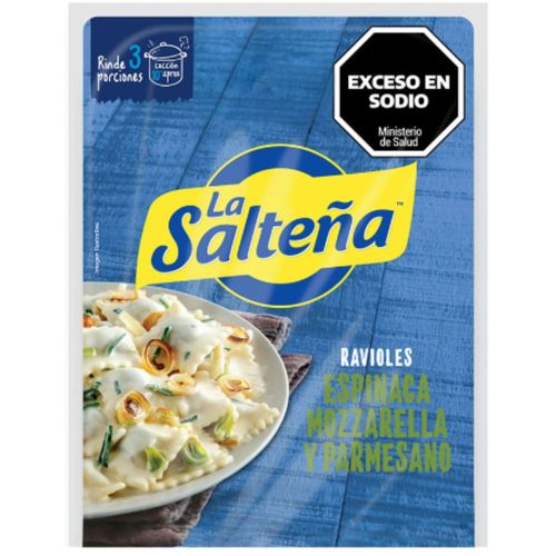 Ravioles Espinaca Mozzarela y Parmesano La Salteña 450 Gr.