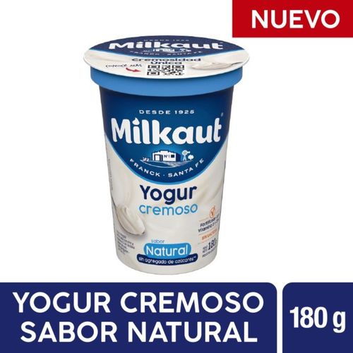 Yogur Natural Milkaut 180 Gr.