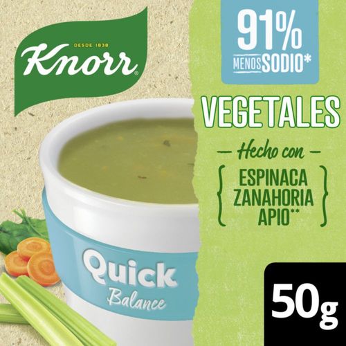 Sopa Knorr Quick Balance Vegetales x 5 Sobres