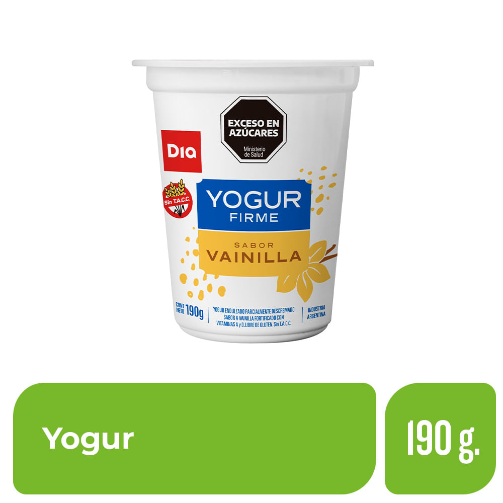 Yogur natural Endulzado Yogurisimo 190 gr.