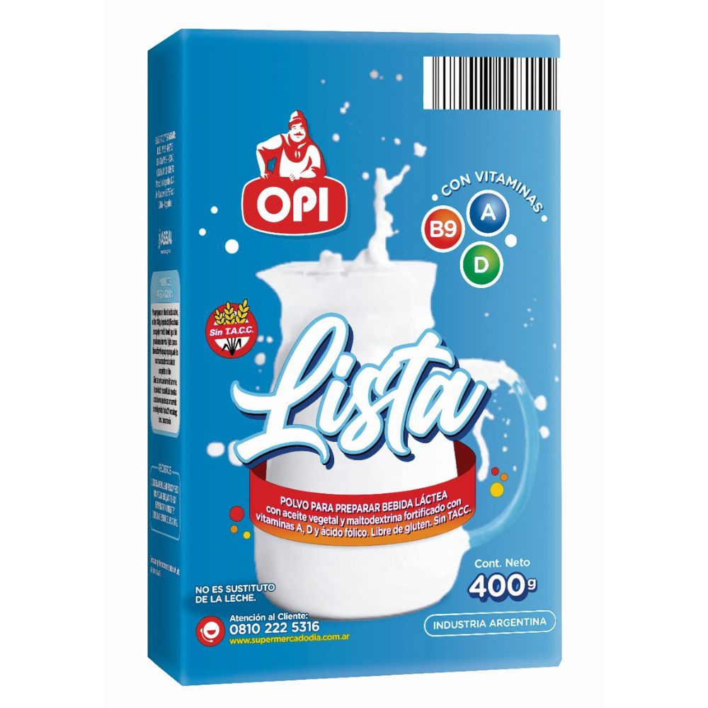 Sirvana | Leche En Polvo Opi 400 Gr