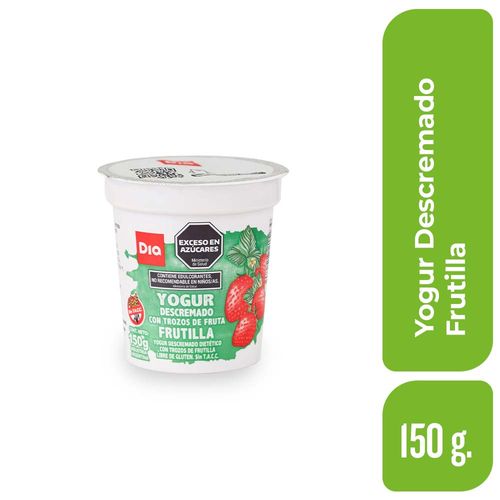Yogur Descremado Con Frutilla Dia 150 Gr.
