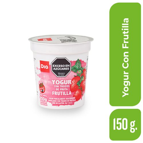 Yogur Con Fruta Frutilla Dia 150 Gr.