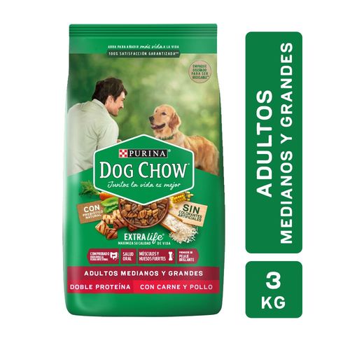 Adulto Mediano & Grande Dog Chow x 3 Kg.