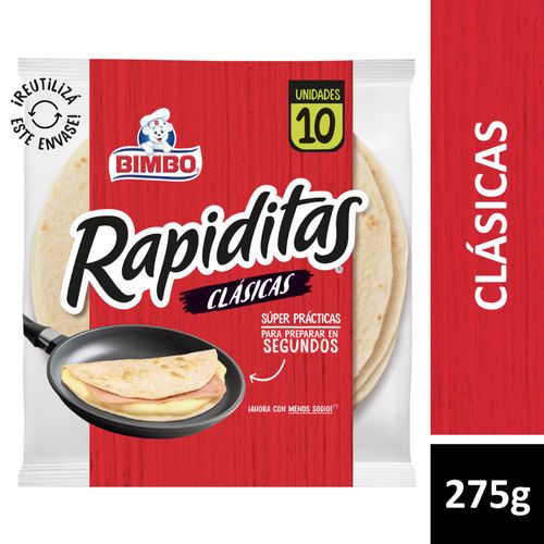Tortillas Clásicas Rapiditas 10 Ud.