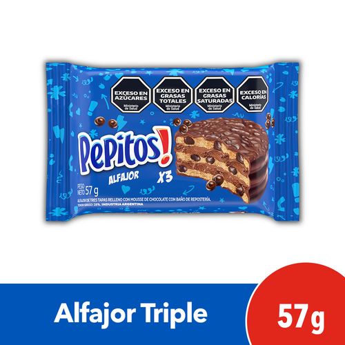 Alfajor Pepitos Triple 57 Gr.