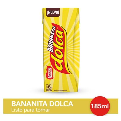 Bebida Láctea Sabor Banana Bananita Dolca 185 Ml.