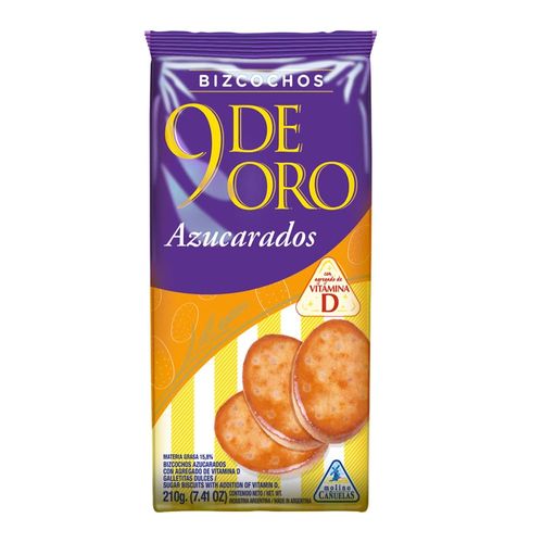 Bizcochos 9 de Oro Azucarados 120 Gr.