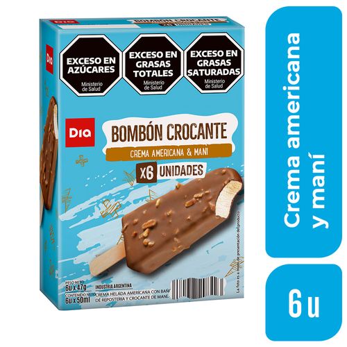 Bombón Crocante Dia Crema Americana y Maní x 6 uds.