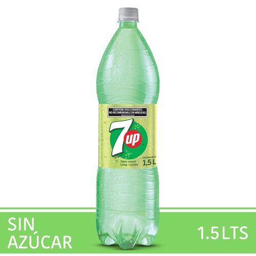 Gaseosa 7 Up Sin Azucar Botella 1,5 Lt.