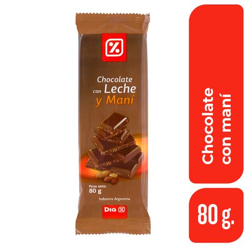 Chocolate con Maní DIA 80 Gr.