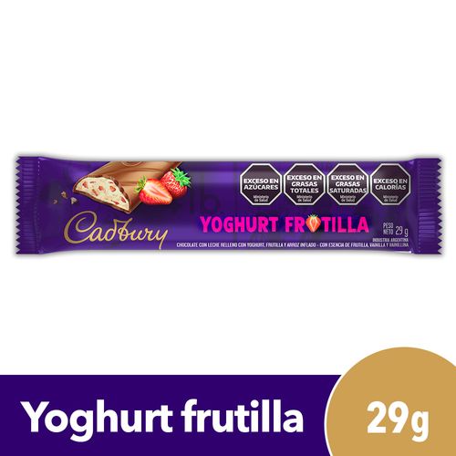 Chocolate Cadbury Relleno Yoghurt Frutilla 29 Gr.