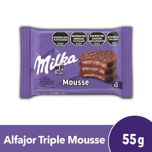 Alfajor Milka Triple Mousse 55 Gr.