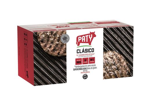 Hamburguesa Paty de Carne 960 Gr.