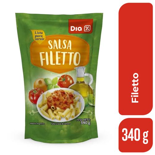 Salsa de Tomate Filetto DIA Doypack 340 Gr.