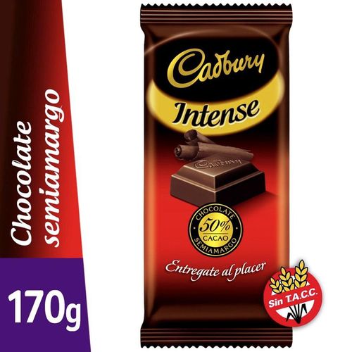 Chocolate Cadbury Intense Semi Amargo 170 Gr.