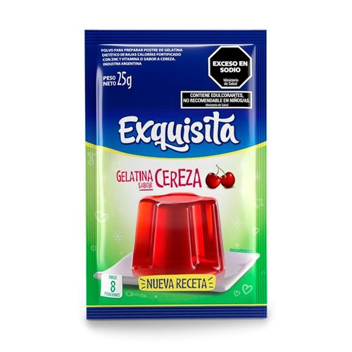 Gelatina Light Cereza Forti Exquisita 25 Gr.