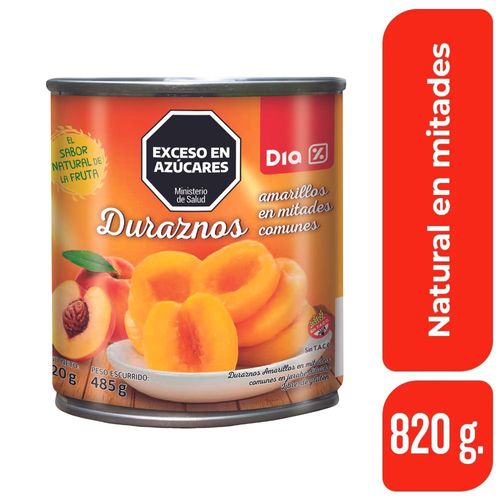 Durazno en Mitades DIA 820 Gr.