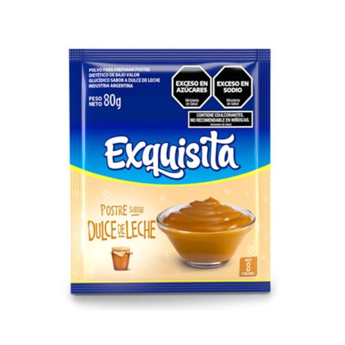 Postre en Polvo Dulce de Leche Exquisita 80 Gr.