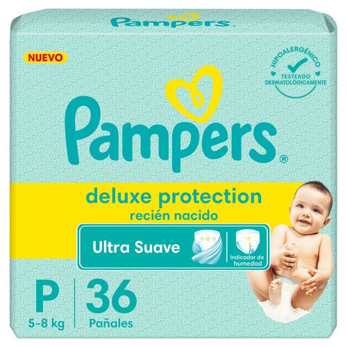 Pañales Deluxe Protection Talle P Pampers 36 Ud.