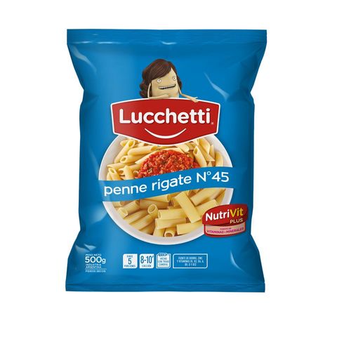 Fideos Penne Rigate N45 Luchetti 500 Gr.