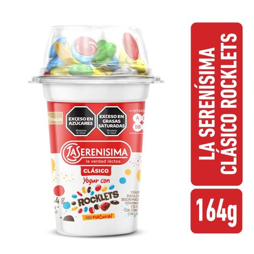 Yogur con rocklets La Serenísima Clásico 164gr