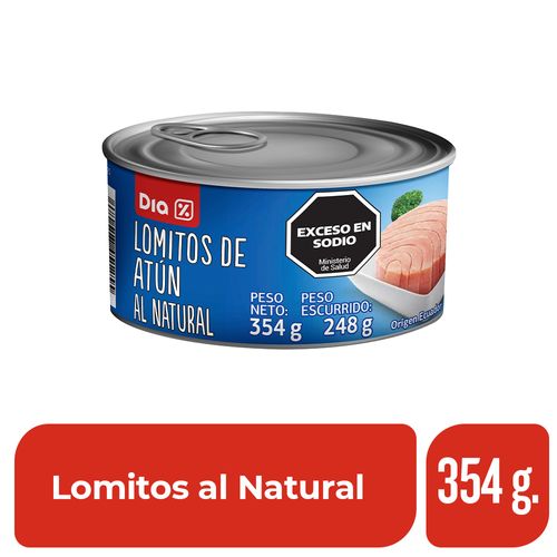 Lomitos de Atún Al Natural DIA 354 Gr.