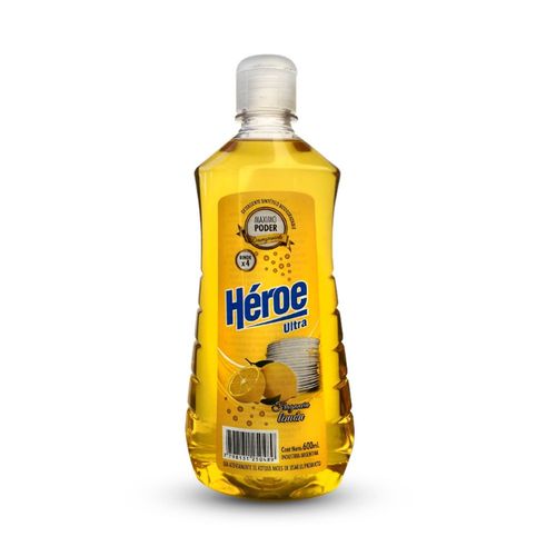 Detergente Ultra Limon Heroe 600 Ml.