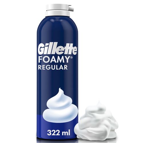 Espuma de Afeitar Gillette Foamy con Textura Cremosa y Abundante 322 Ml.